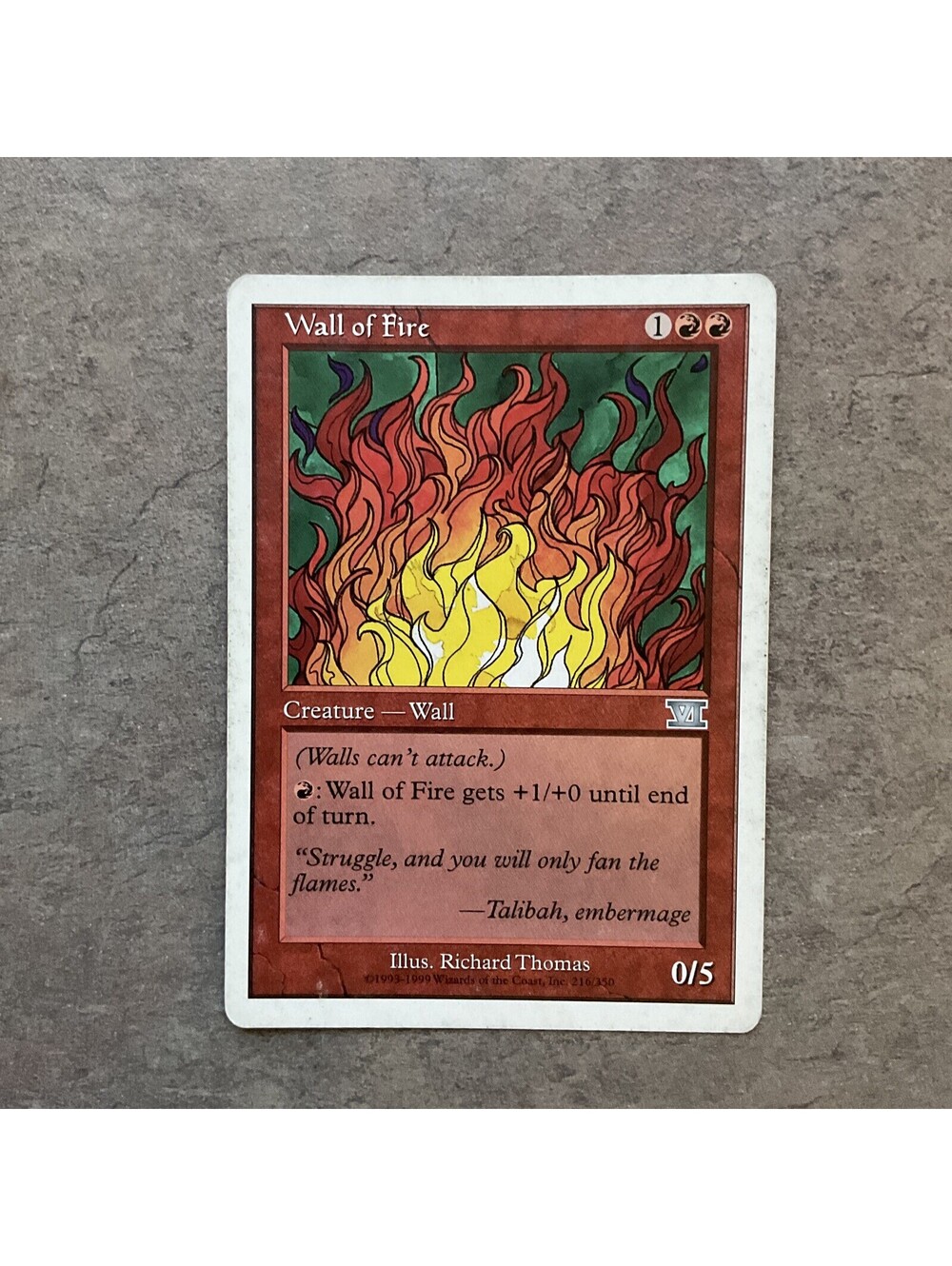 MTG Wall of Fire Sixth Edition 216/350 Regular Uncommon